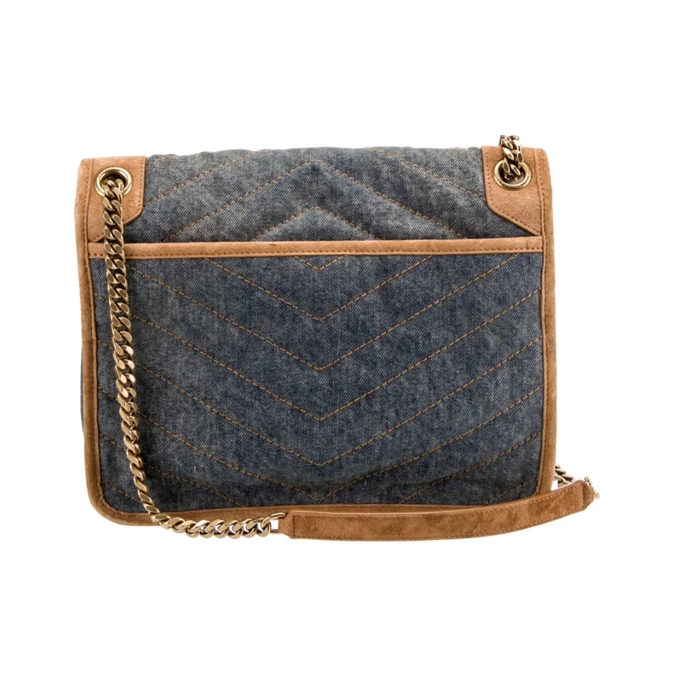 Saint Laurent Medium Monogram Matelasse Denim Niki Bag - Picture 6 of 16